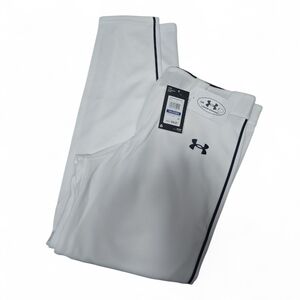 Under Armour White Baseball Pants with Black Trim